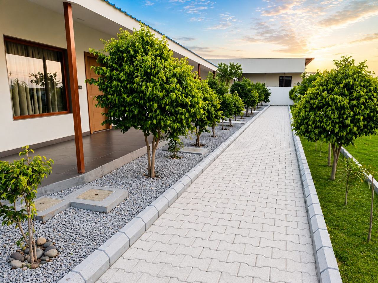 Vanam Hotel & Resorts garden walkway