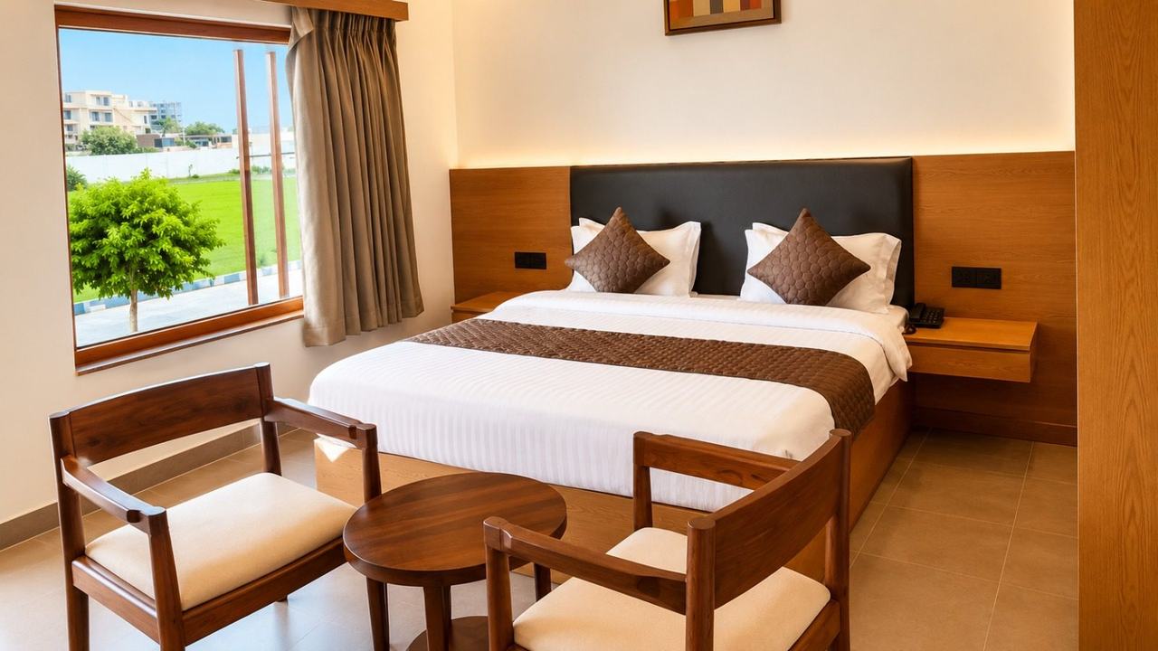 Vanam Hotel & Resorts luxury room bed